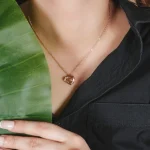 heart mini zircon silver necklace keepsake