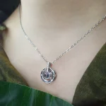 roman projection necklace silver minimalist jewelry