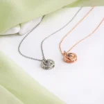 roman projection necklace silver minimalist jewelry
