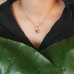 roman projection necklace silver minimalist jewelry