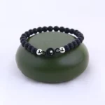 black frosted photo bracelet close-up
