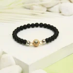 black frosted photo bracelet close-up