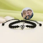 ed frosted stone heart bracelet close-up