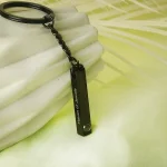silver pillar photo keychain