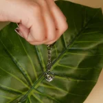 silver love heart keychain with hidden photo