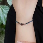 white tennis charm bracelet personalized keepsake
