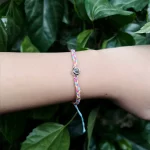 rainbow wave photo rope bracelet