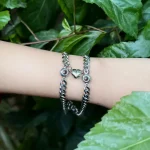 set of 2 silver cuban photo bracelets timeless keepsake