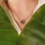 photo necklace silver memory pendant