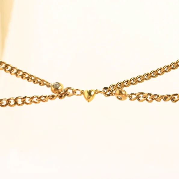 Close-up of a gold Cuban photo bracelet, showcasing its intricate design and hidden memory feature.