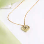 silver heart charm necklace hidden photo keepsake