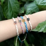 rainbow wave photo rope bracelet
