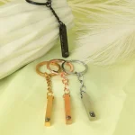 silver pillar photo keychain