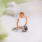 silver projection photo ring jewelry