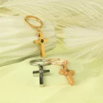 silver bible verse cross keychain elegant faith keepsake