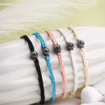cream rope projection bracelet close-up sentimental jewelry