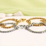 set of 2 silver cuban photo bracelets timeless keepsake