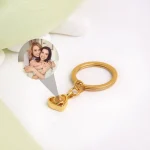 silver heart picture keychain