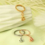 silver heart picture keychain