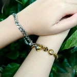 set of 2 silver cuban photo bracelets timeless keepsake