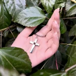 silver bible verse cross keychain elegant faith keepsake
