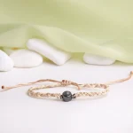 rainbow wave photo rope bracelet