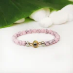 black frosted photo bracelet close-up