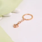 silver love heart keychain with hidden photo