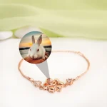 silver pet paw charm bracelet keepsake jewelry