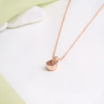 petite halo necklace silver elegant jewelry