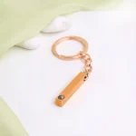 silver pillar photo keychain