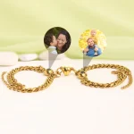 set of 2 silver cuban photo bracelets timeless keepsake
