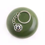 silver compass photo keychain keepsake