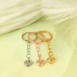 silver love heart keychain with hidden photo