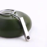 silver pillar photo keychain