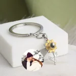 stereoscopic sunflower keychain sentimental gift