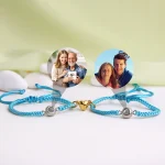 pink set of 2 photo bracelets delicate sentimental keepsake