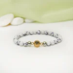 black frosted photo bracelet close-up