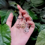 silver pet photo keychain with hidden picture