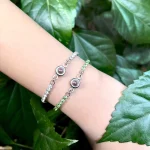 white tennis charm bracelet personalized keepsake