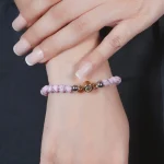 black frosted photo bracelet close-up