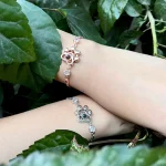 silver pet paw charm bracelet keepsake jewelry