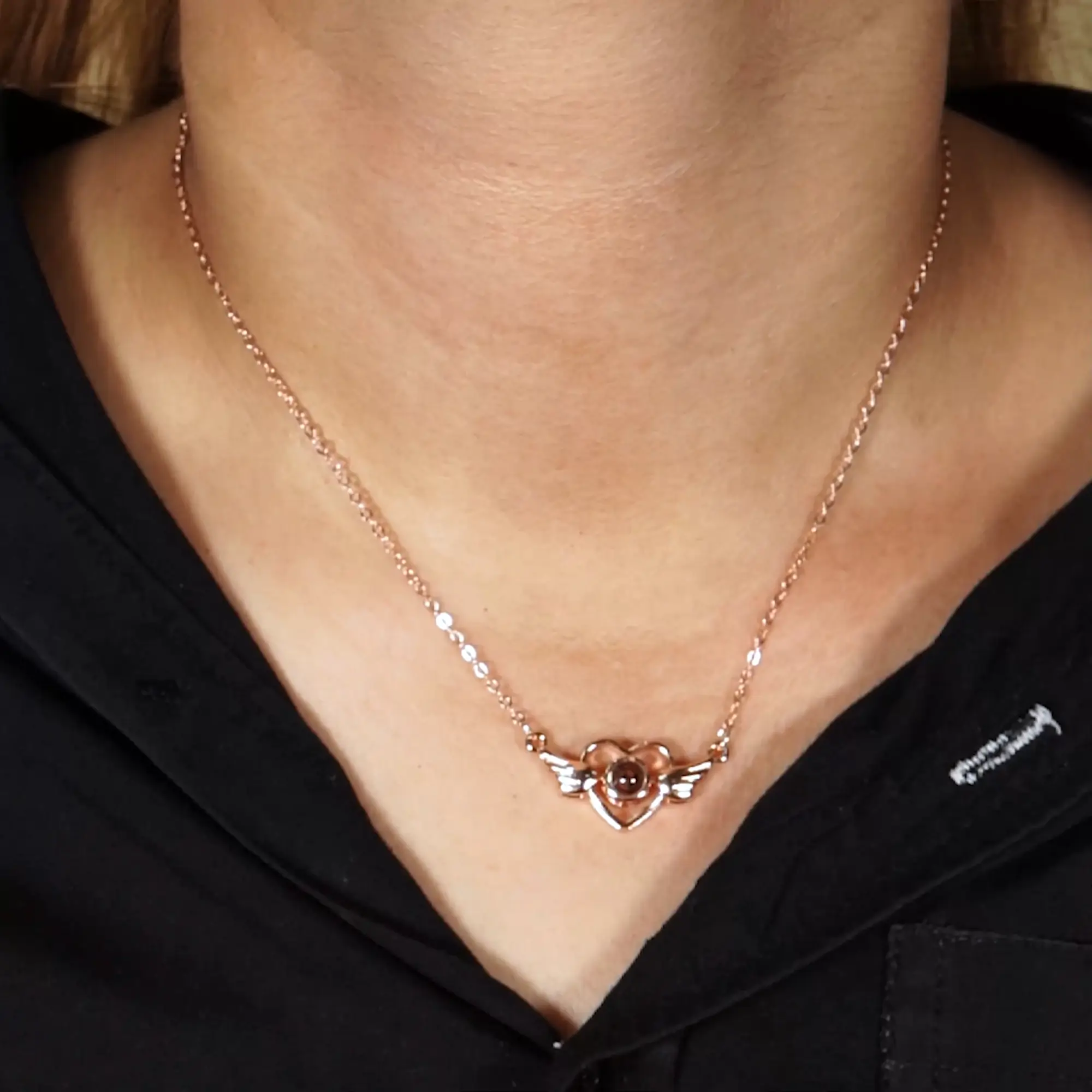 the heart wings necklace video